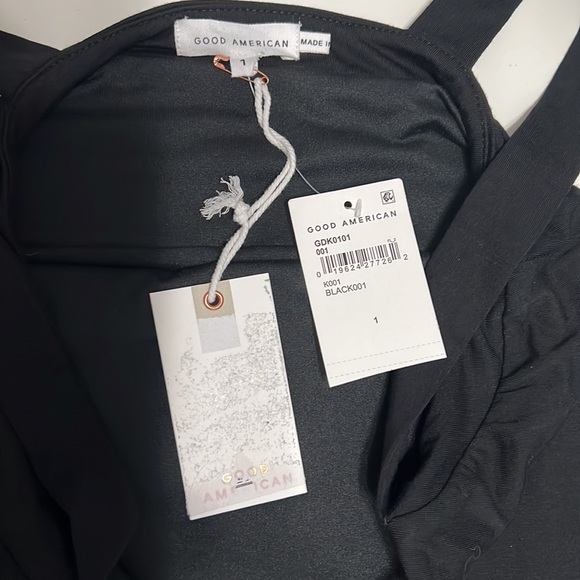 NWT Good American The 90’s Tank Midi Dress Black Size S - Picture 11 of 16